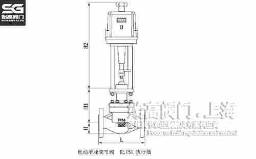 電子式電動(dòng)單座調節閥尺寸圖 電子式電動(dòng)單座調節閥尺寸圖
