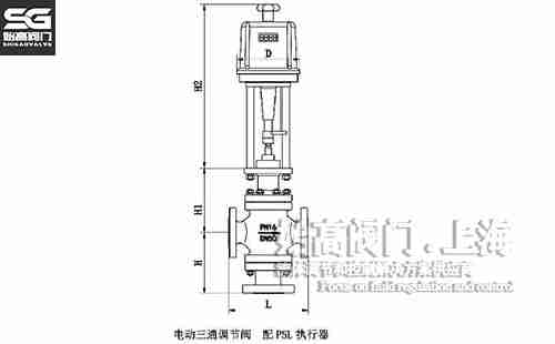 電子式電動(dòng)三通調節閥尺寸圖 電子式電動(dòng)三通調節閥尺寸圖