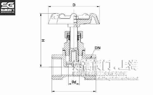 黃銅螺紋截止閥尺寸圖 黃銅螺紋截止閥尺寸圖