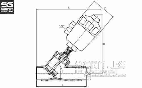 焊接角座閥塑料頭尺寸圖 焊接角座閥塑料頭尺寸圖