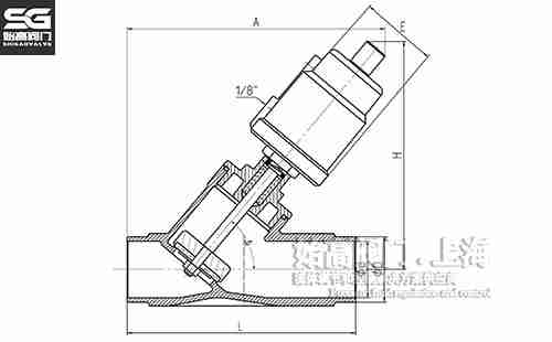 焊接角座閥不銹鋼頭尺寸圖 焊接角座閥不銹鋼頭尺寸圖